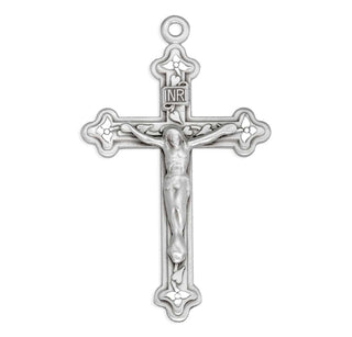 1 3/8-inch Sterling Silver Crucifix with 20-inch Chain