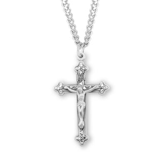 1 3 8 Inch Sterling Silver Crucifix With 20 Inch Chain
