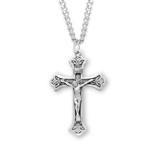1 3 8 Inch Sterling Silver Crucifix With 20 Inch Chain 1