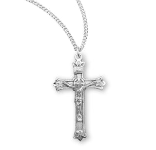 1 Inch Sterling Silver Crucifix With 18 Inch Chain 3