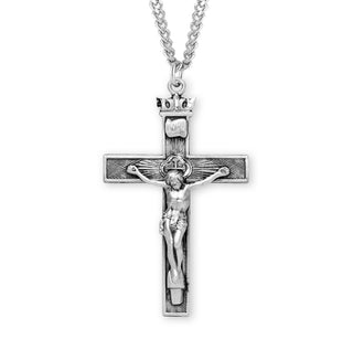 1 3 4 Inch Sterling Silver Crucifix With 24 Inch Chain 4