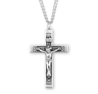 1 3 4 Inch Sterling Silver Crucifix With 24 Inch Chain 5