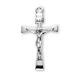 7/8-inch Sterling Silver Crucifix with 18-inch Chain