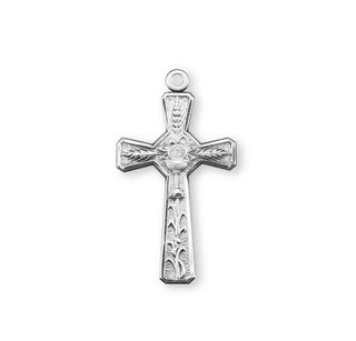 1 5/8-inch Sterling Silver Eucharist Cross with 24-inch Chain