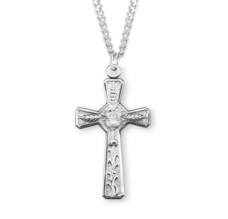 1 5 8 Inch Sterling Silver Eucharist Cross With 24 Inch Chain
