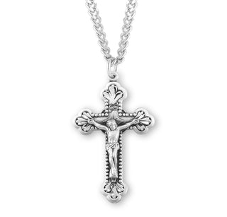 2 Inch Sterling Silver Crucifix With 24 Inch Chain 5