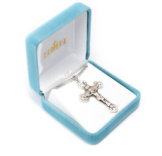 2-inch Sterling Silver Crucifix with 24-inch Chain