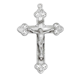 2 1/16-inch Sterling Silver Crucifix with 24-inch Chain