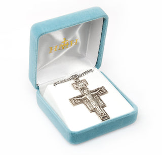 2-inch Sterling Silver San Damiano Crucifix with 27" Chain