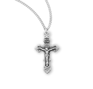 7 8 Inch Sterling Silver Crucifix With 18 Inch Chain 2