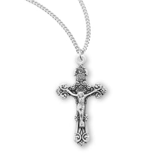 1 1 8 Inch Sterling Silver Crucifix With 18 Inch Chain 2