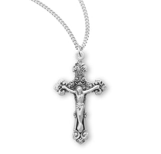 1 5 16 Inch Sterling Silver Crucifix With 18 Inch Chain