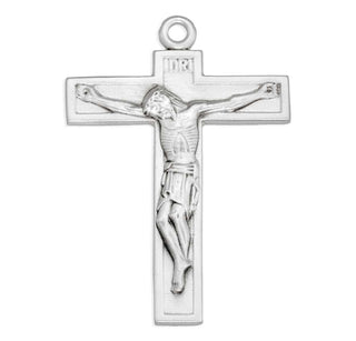 Short Top Sterling Silver Crucifix