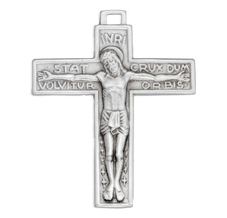 1 5/8-inch Sterling Silver Crucifix of the Passion with 24-inch Chain