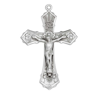 2-inch Sterling Silver Crucifix with 24-inch Chain