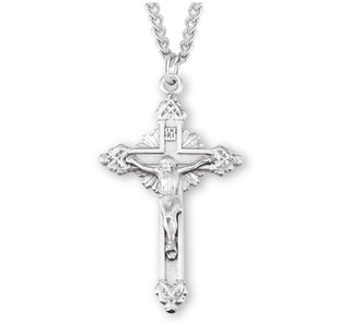 1 3 4 Inch Sterling Silver Crucifix With 24 Inch Chain 6