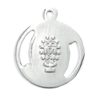 Sterling Silver Blue Enameled Miraculous Medal