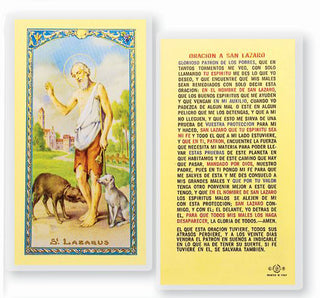 25-Pack - Oracion A San Lazaro Holy Card - SALE