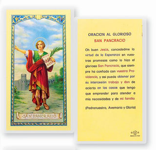 25-Pack - Oracion A San Pancracio Holy Card