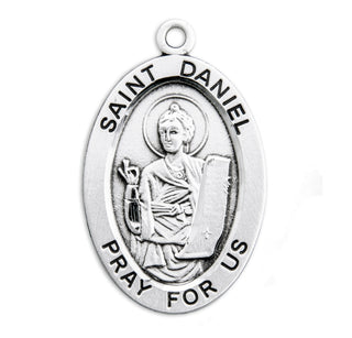 Sterling Silver Oval shaped St. Daniel Medal