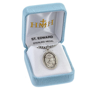 Sterling Silver Oval Shaped St. Joan of Arc Medal