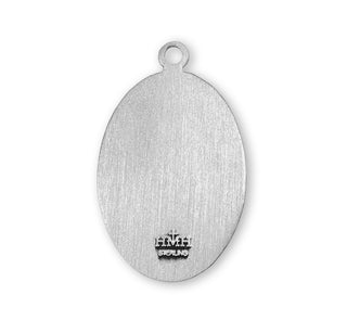 Sterling Silver Oval Shaped St. Gabriel Medal