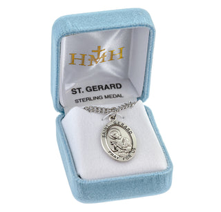 Sterling Silver Oval Shaped St. Gerard Medal