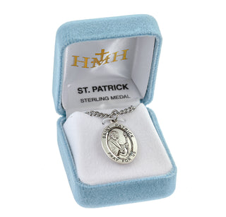Sterling Silver Oval Shaped St. Patrick Medal