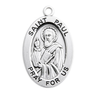 Sterling Silver Oval Shaped St. Paul Medal