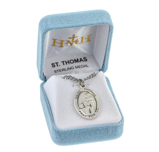 Sterling Silver Oval Shaped St. Thomas Medal