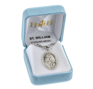 Sterling Silver Oval Shaped St. William Medal
