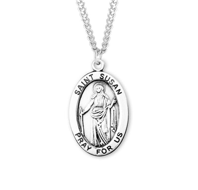 Sterling Silver Oval Shaped St. Susan Medal