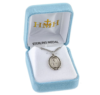 3/4-inch Sterling Silver Miraculous Medal with 18-inch Chain
