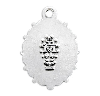 5/8-inch Sterling Silver Miraculous Medal with 18-inch Chain