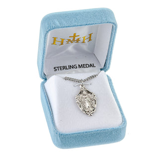 7/8-inch Sterling Silver Miraculous Medal with 18-inch Chain
