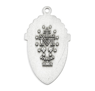 1-inch Sterling Silver Miraculous Medal with 18-inch Chain