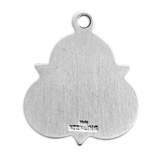 7/8-inch Sterling Silver Scapular Medal with 18-inch Chain