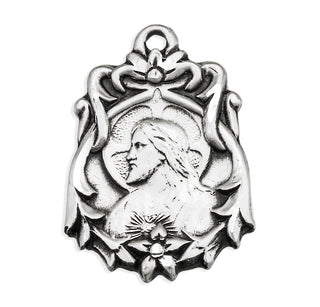 13/16-inch Sterling Silver Scapular Medal with 18-inch Chain