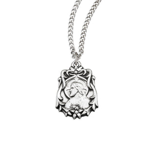13 16 Inch Sterling Silver Scapular Medal With 18 Inch Chain 4