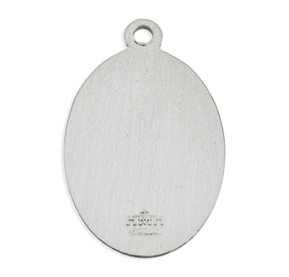 13/16-inch Oval Sterling Silver Our Lady of Guadalupe Medal with 18-inch Chain