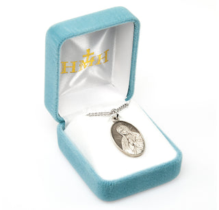 13/16-inch Oval Sterling Silver Our Lady of Guadalupe Medal with 18-inch Chain
