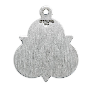 7/8-inch Sterling Silver Our Lady of Sorrows Medal with 18-inch Chain