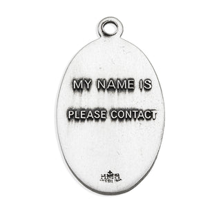 Saint Francis of Assisi Oval Sterling Silver Pet Medal