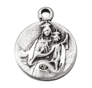 Sterling Silver Scapular Sacred Heart of Jesus Medal
