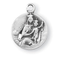 7/8-inch Tutone Sterling Silver Cross | 18-inch Chain