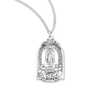 Sterling Silver Our Lady Of Fatima Arch Medal