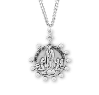 Sterling Silver Our Lady of The Rosary Medal