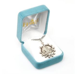 Sterling Silver Our Lady of The Rosary Medal