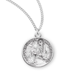 Sterling Silver Our Lady Of Lourdes Medal