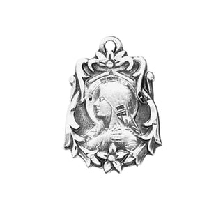 13/16-inch Sterling Silver Our Lady of Sorrows Medal with an 18-inch Chain